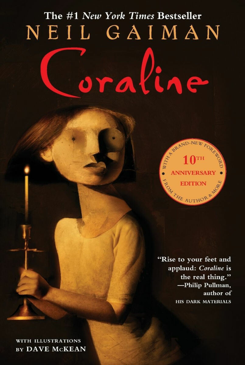 Coraline book cover.