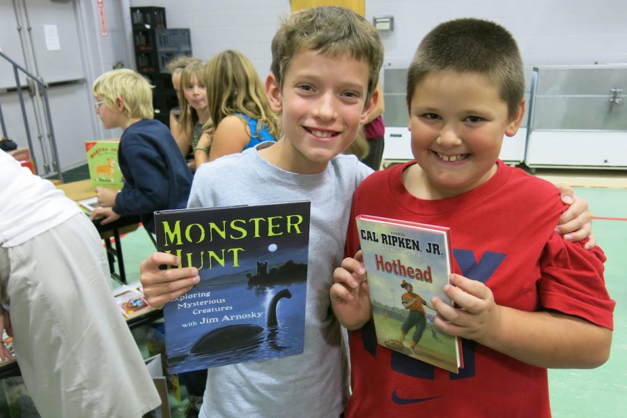 Boys with new books after CLiF event
