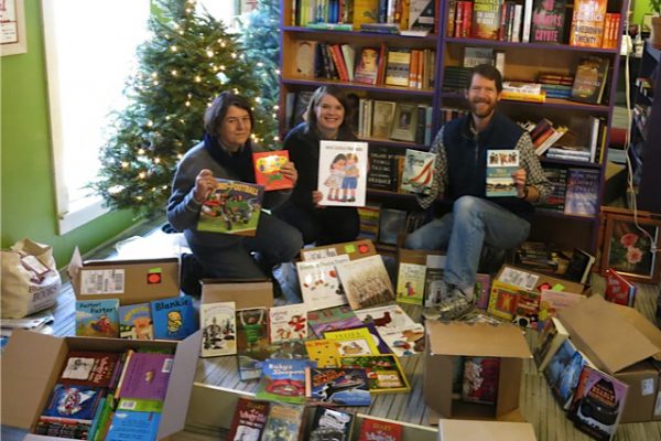 Bridgeside Books donates 320 books to CLiF through their 2013 Giving Tree
