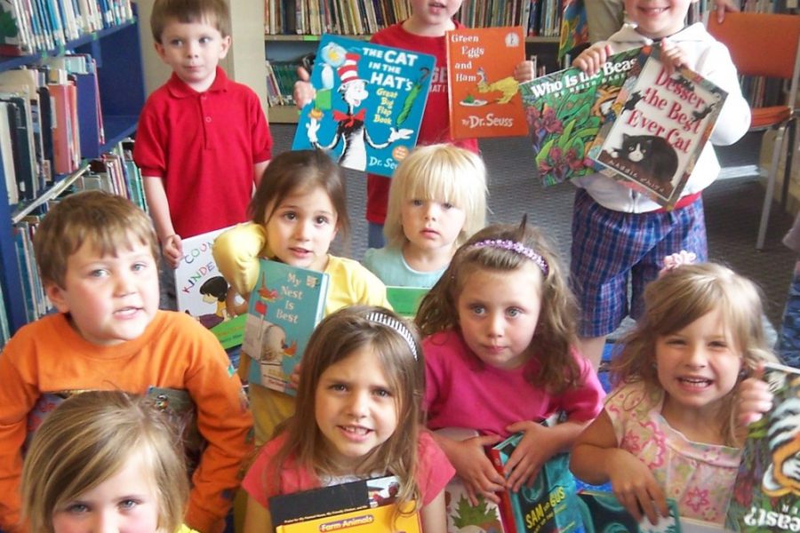 Children display new books